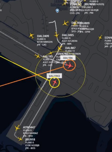 American 777 and Delta 737 Narrowly Avoid Collision at New York JFK