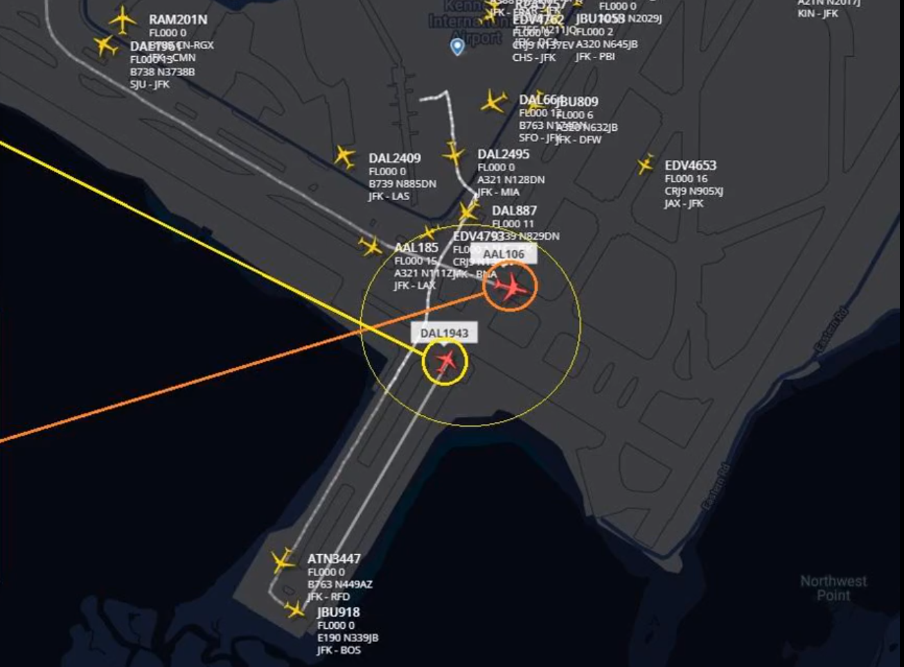 American 777 and Delta 737 Narrowly Avoid Collision at New York JFK