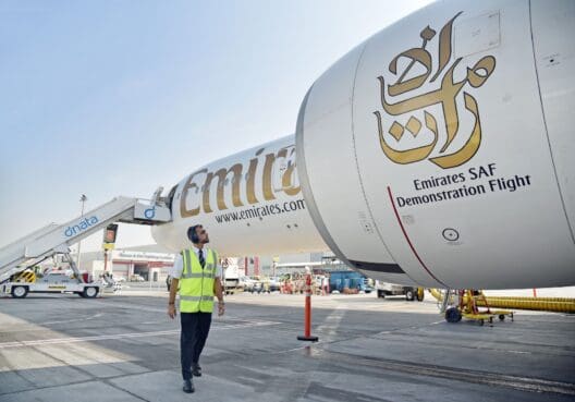 Emirates Operates Test Flight With 100% Sustainable Aviation Fuel (SAF)