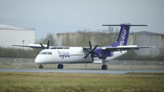 a plane on the runway