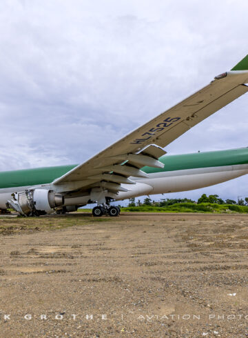 a large airplane on the ground