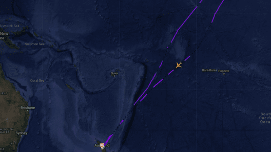 a map of the world with a route