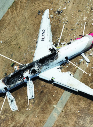 an airplane that has been crashed