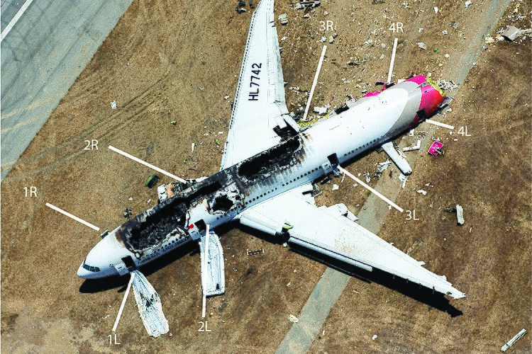 an airplane that has been crashed