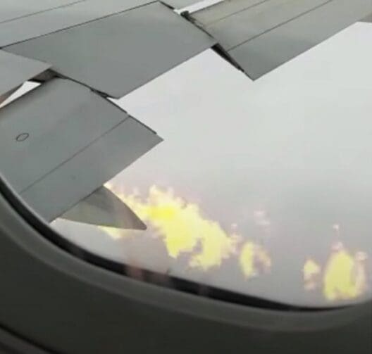 a view of the sky from an airplane window