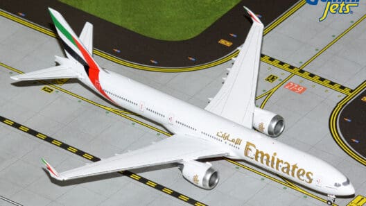 a model airplane on a runway