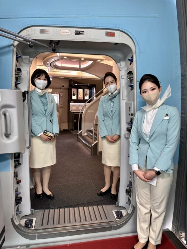 First Class boarding at Korean Air