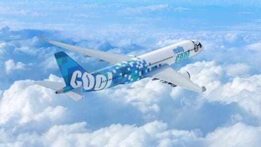 a plane flying in the sky