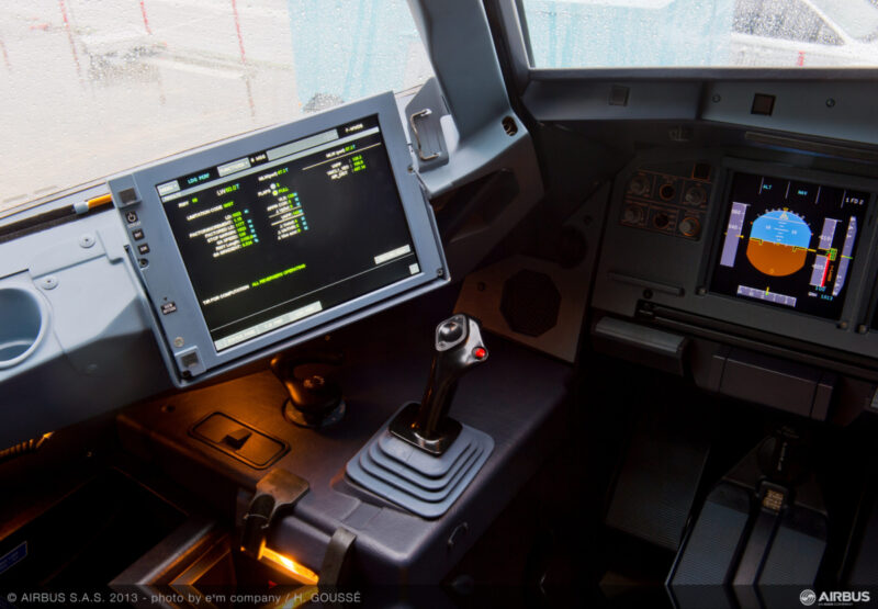 a cockpit of a plane