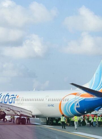 a large airplane parked on a runway