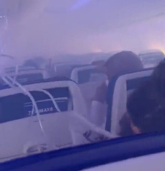 a group of people sitting in a plane