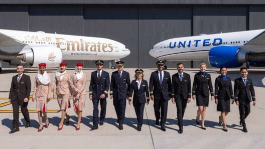 a group of people in uniform standing in front of airplanes