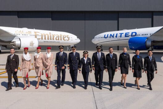 a group of people in uniform standing in front of airplanes