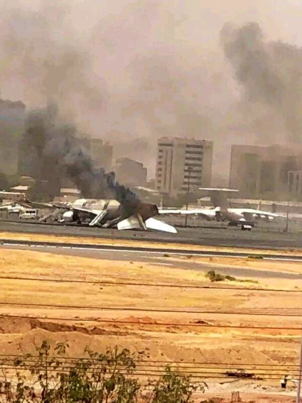 Khartoum Airport Closed And Multiple Aircraft Destroyed   Khartoum Airport 600x800 