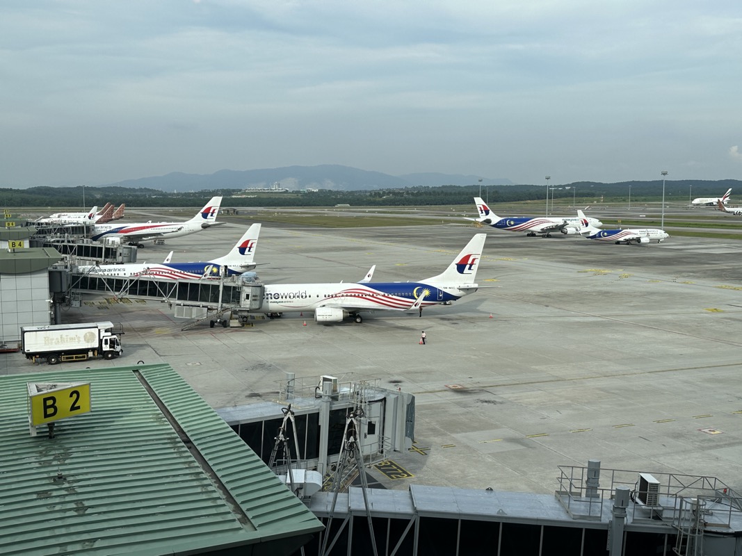 airplanes parked at an airport