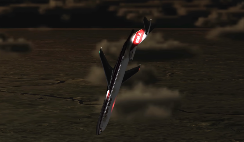 TWA Flight 841-Crash Animation 