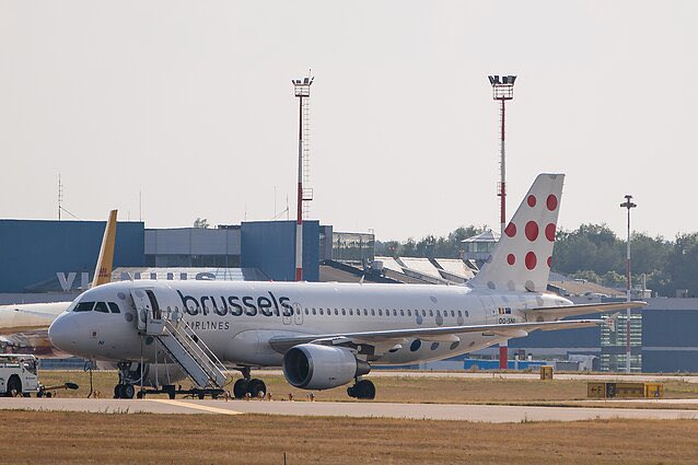 a large airplane on the runway