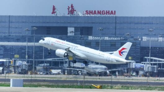 a plane taking off from a runway