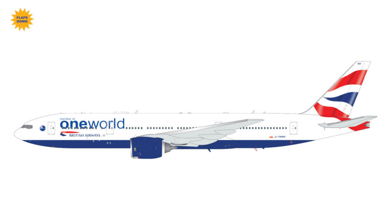 GeminiJets G2BAW1226F 1:200 British Airways 777-200ER "oneworld" (Flaps Down) G-YMMR