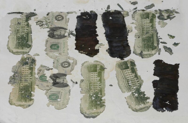 a collection of paper money