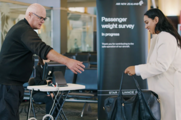 Air New Zealand Weighing Passengers Before Boarding Flights