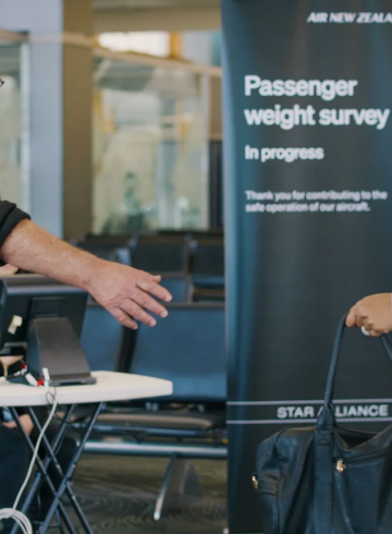 Air New Zealand Weighing Passengers Before Boarding Flights