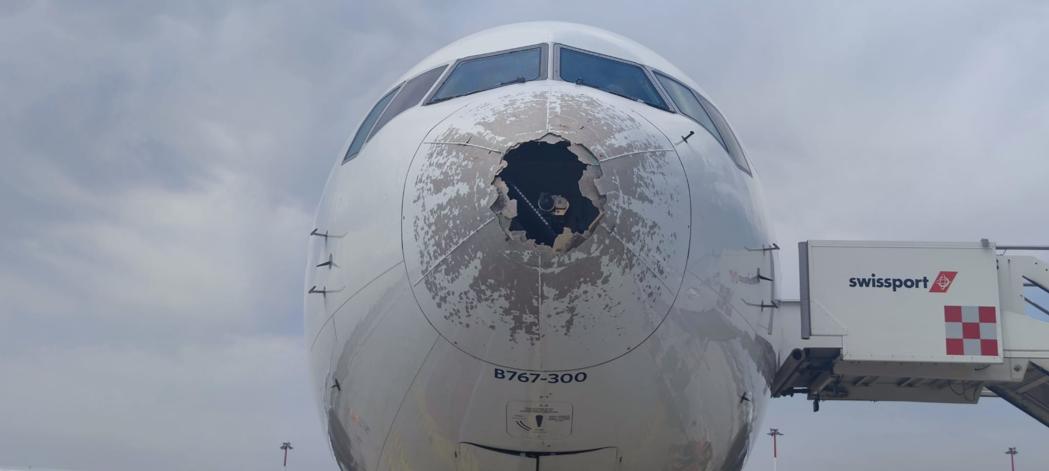 On 24th July 2023, a Delta Air Lines Boeing 767 suffered substantial damage to its radome, engine, and wing after flying through a hail storm. The air