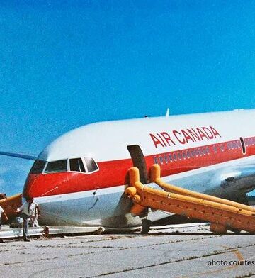 a plane with people on it