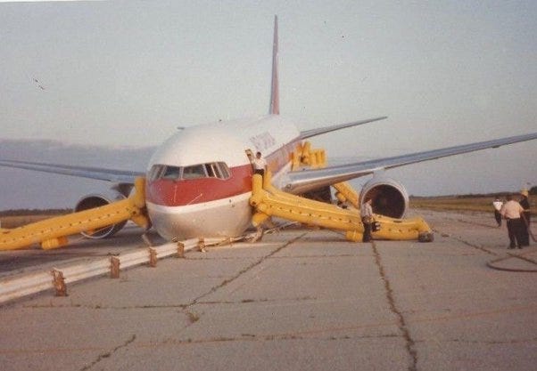 a plane on the ground