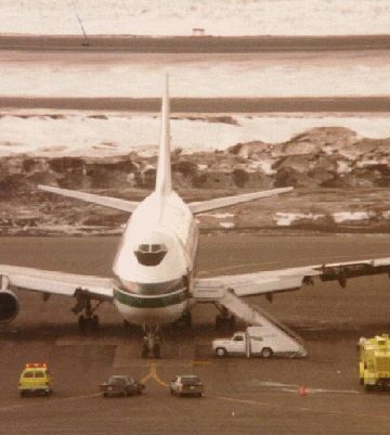 an airplane on the runway