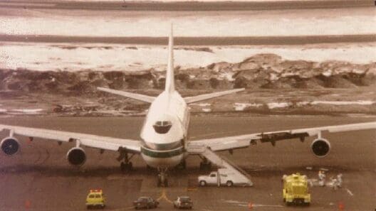 an airplane on the runway