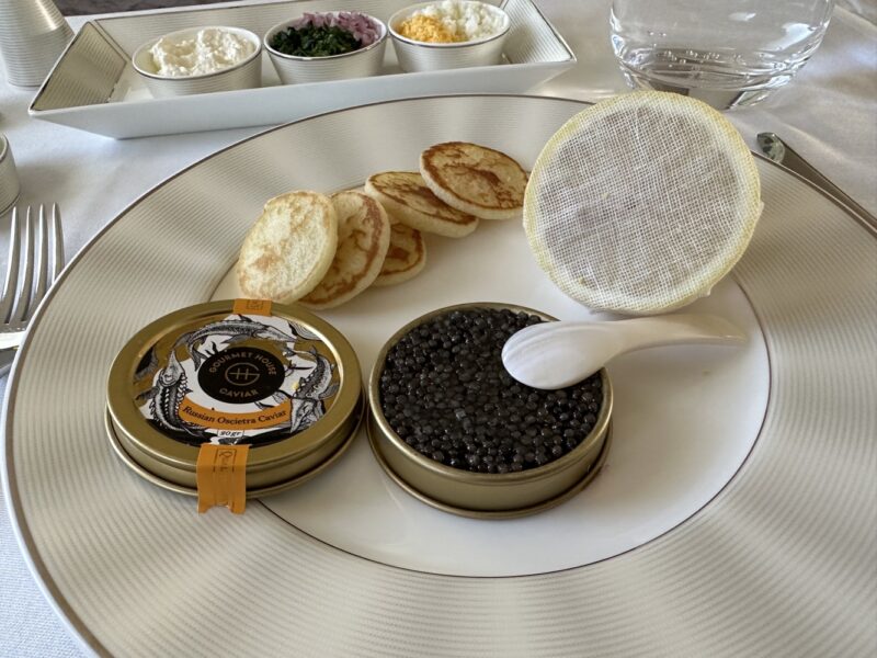 a plate of food on a table