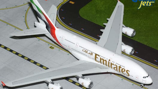 a model airplane on a runway