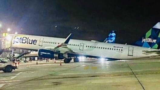 a plane on the runway