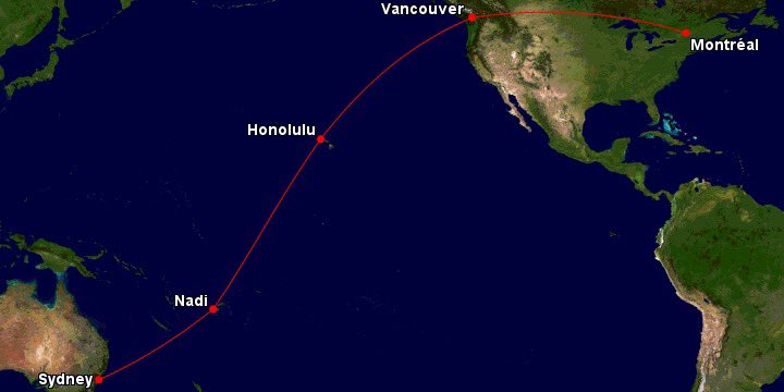 a map of the earth with a route