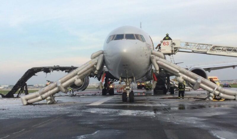 a plane with multiple pipes on the front