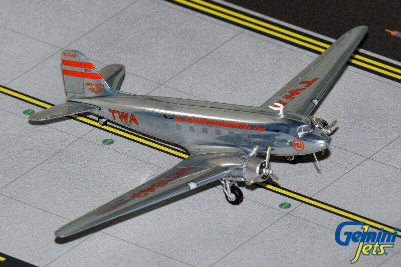 GeminiJets G2TWA314 1:200 TWA DC-3 NC1943