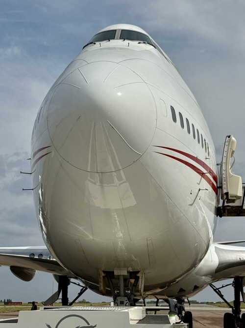 the nose of a plane