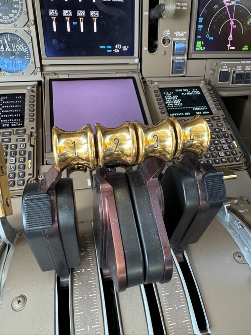 a control panel of a plane