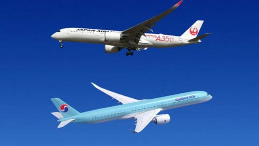 two airplanes in the sky