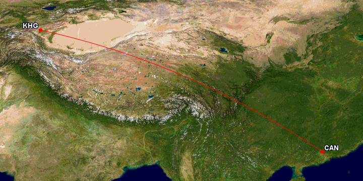 a map of the earth with a red line