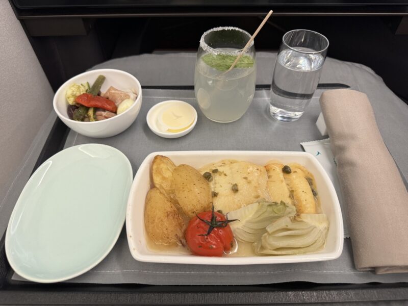 a tray of food on a table