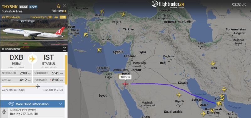a map of the middle east with planes flying