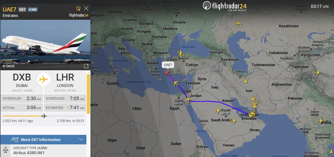 Airspace Closure in the Middle East + Flight Diversions