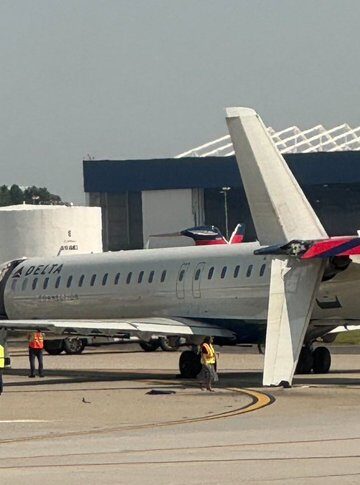 a plane on the runway