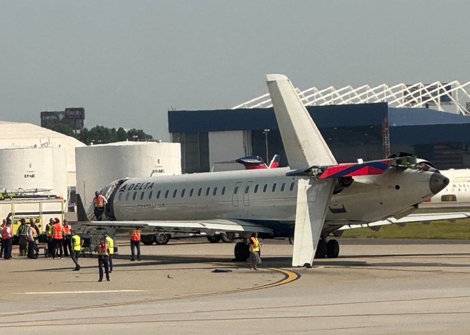 a plane on the runway