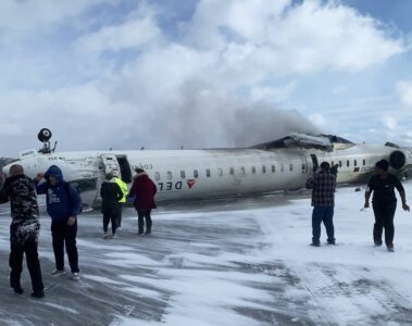 a plane that has been crashed on the ground