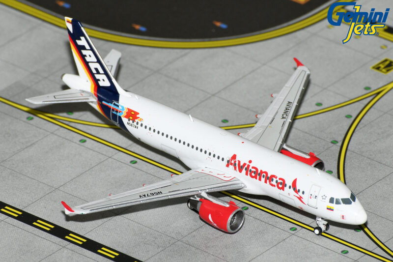 GeminiJets GJAVA2190 1:400 Avianca Airbus A320 "TACA Retro" N567AV