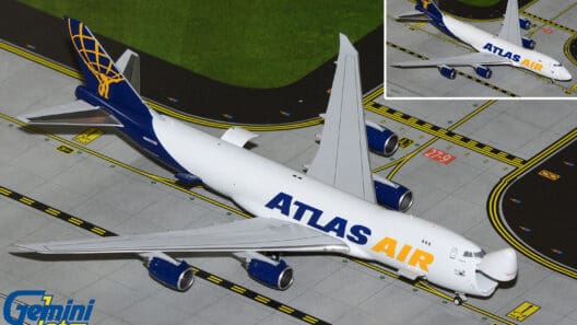 a model airplane on a runway