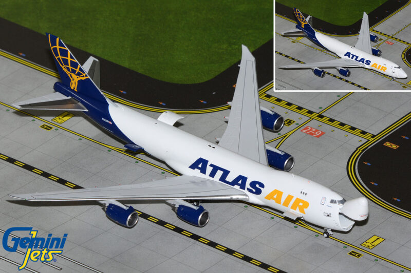 GeminiJets GJGTI2206 1:400 Atlas Air Boeing 747-8F (Interactive Series) N863GT